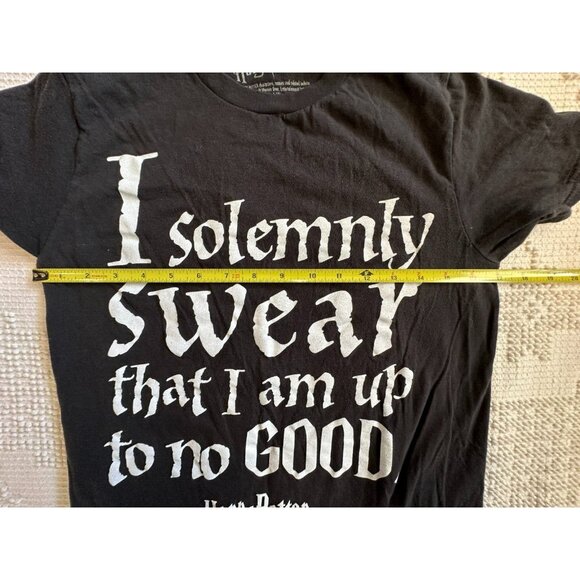 Harry Potter Women TShirt Short-Slv Black/White Sz S Novelty Cotton Casual Movie - Picture 6 of 10